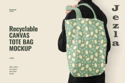 Recyclable Canvas Tote Bag Mockup