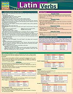 Latin Verbs QuickStudy Laminated Reference Guide
