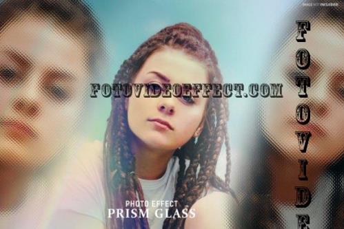 Prism Glass Photo Effect Psd