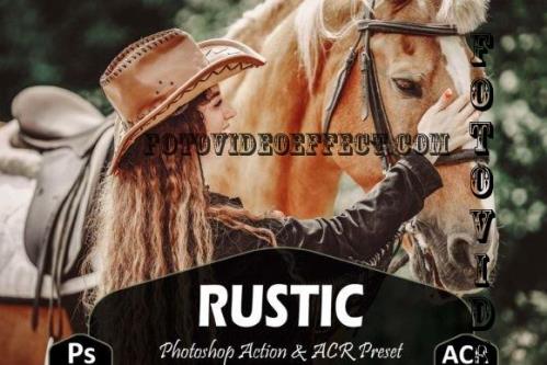 10 Rustic Photoshop Actions And ACR Presets, Western Fashion - 1932758
