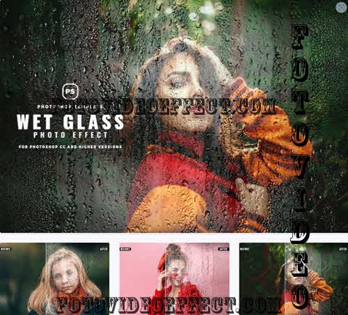 Wet Glass Photo Effect - ZTCLWK9