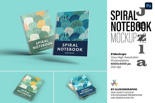 Spiral Notebook Mockup v2 - 8 views - 7465931