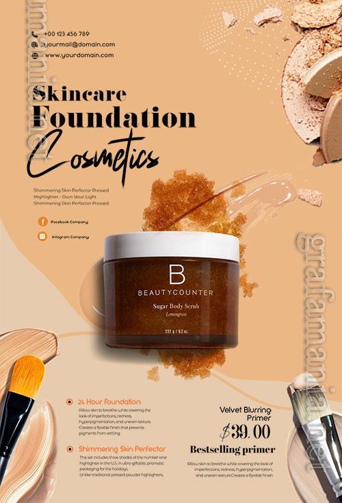 Beauty Care Products PSD Flyer Template
