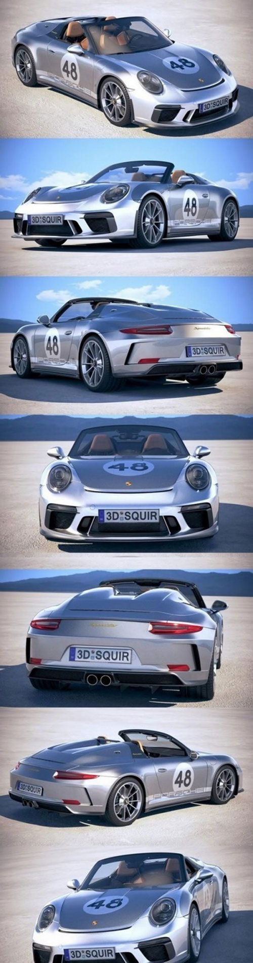 Porsche 911 Speedster 2019 Heritage 3D Model
