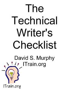 The Technical Writer's Checklist Volume 1