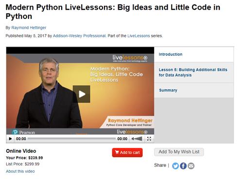 Modern Python LiveLessons Big Ideas and Little Code in Python