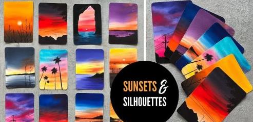 SUNSETS AND SILHOUETTES – A 30 Day Watercolor Challenge for Beginners
