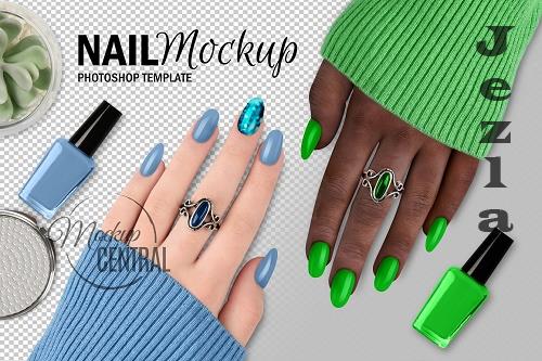 Finger Nail Polish Wrap Mockup - 7466145