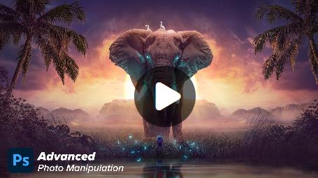 Advanced photo manipulation - The Mysterious elephant - Adobe photoshop 2022