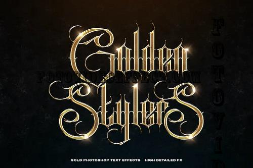 40 Gold Photoshop Styles - Text Effects