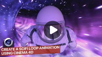 Create a sci fi loop animation using Cinema 4D