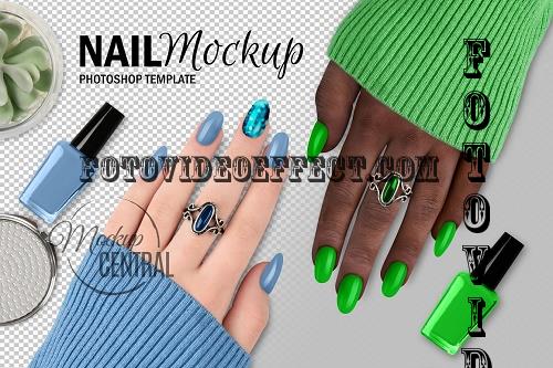 Finger Nail Polish Wrap Mockup - 7466145