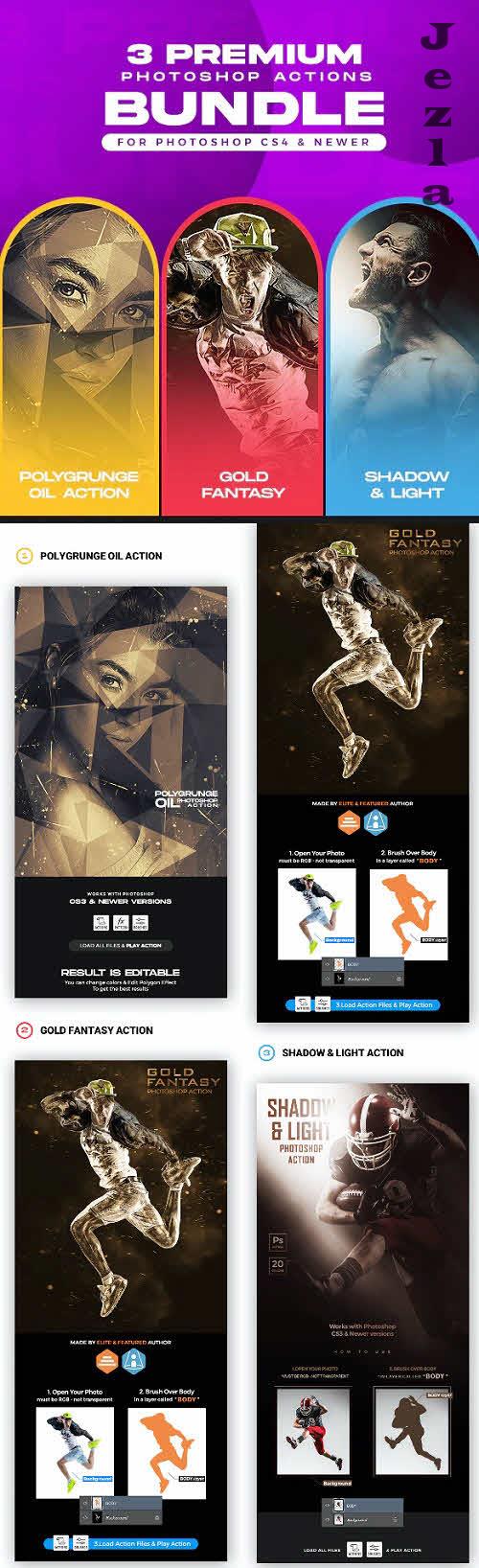 Actions Bundle Aug22 - 3 Photoshop Actions - 39020759