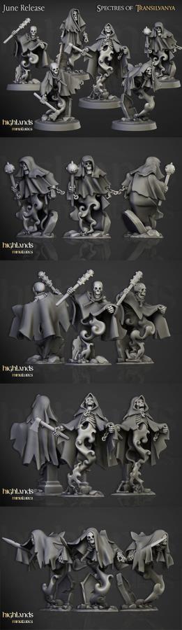 Crypt Ghosts - Highlands Miniatures 3D Print