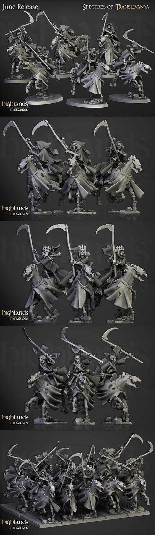 Spectral Cavalry Unit - Highlands Miniatures 3D Print