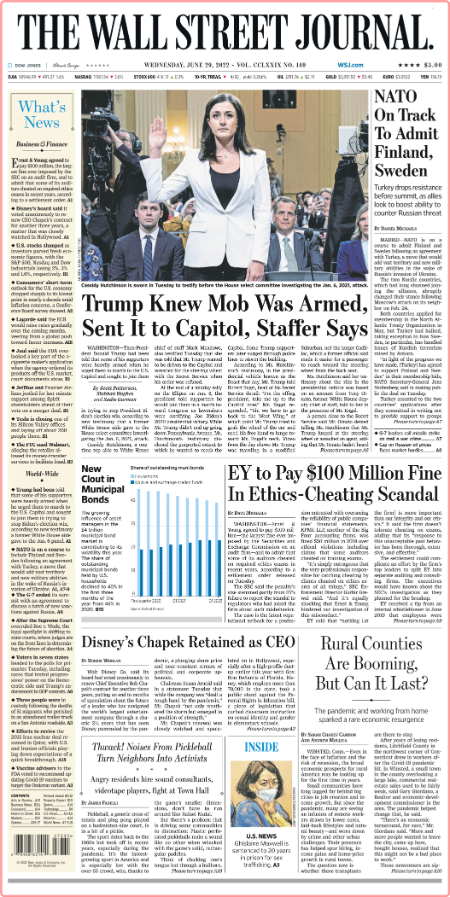 The Wall Street Journal - Vol  279 No  149 [29 Jun 2022]