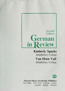 German In Review Lehrbuch Der Deutschen Grammatik, 2nd Edition