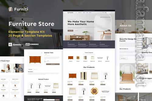 ThemeForest - Furniti - Furniture & Home Decor Store Elementor Pro Template Kit 38303151