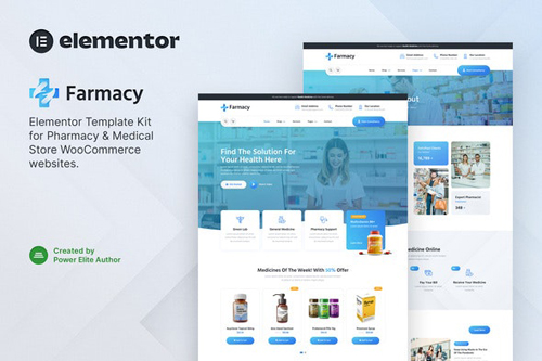 ThemeForest - Farmacy - Pharmacy & Medical Store Elementor Template Kit 38261805
