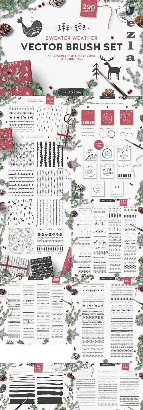 Sweater Weather Vector Brush Set - 231803