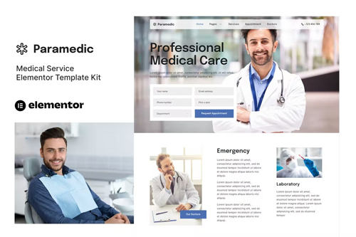 ThemeForest - Paramedic - Medical Elementor Template Kit 38303402