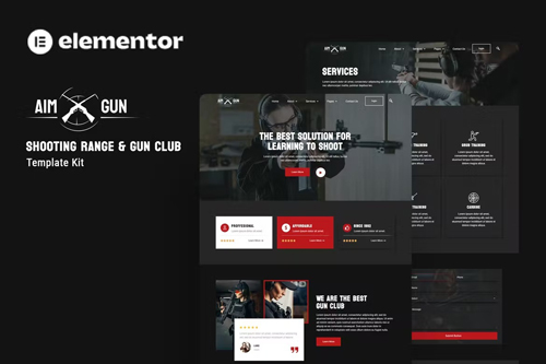 ThemeForest - Aimgun - Shooting Range & Gun Club Elementor Template Kit 38314689