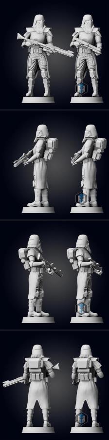 Galactic Marine Figurine - Pose 4 3D Print