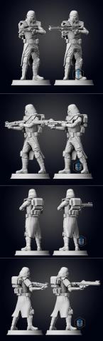 Galactic Marine Figurine Pose 2 3D Print