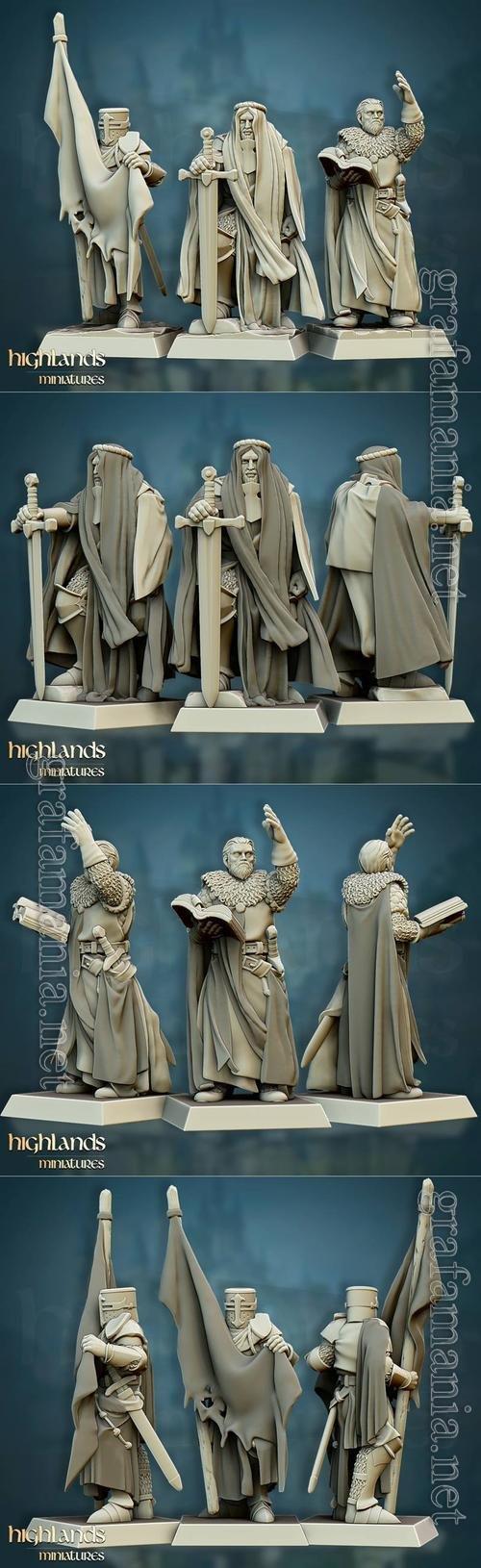 Highlands Miniatures - Crusaders Command Group 3D Print