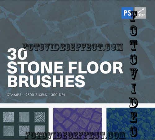 30 Stone Floor Photoshop Brushes - QV76FC3