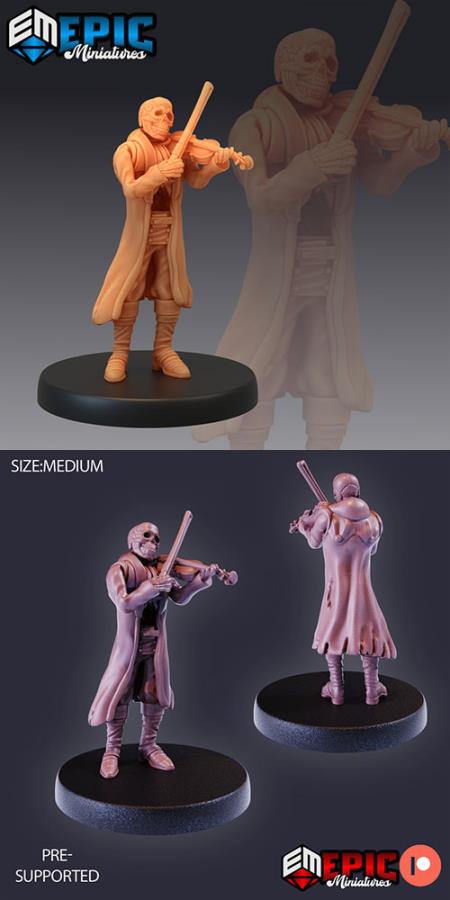 Skeleton Musician Violin 3D Print