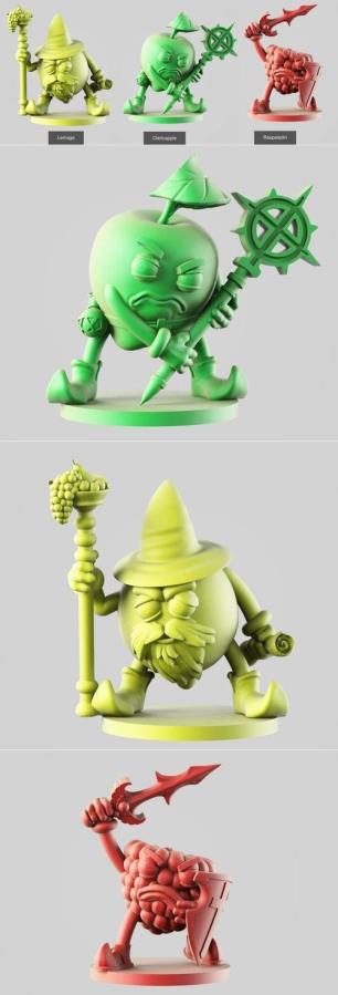 Raspaladin, Clericapple, Lemage 3D Print