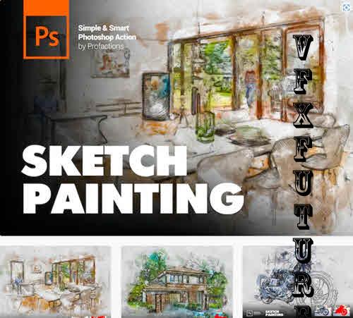 Sketch Painting Photoshop Action - QLF8AS4