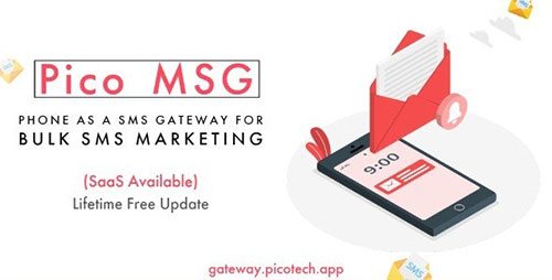 CodeCanyon - PicoMSG v1.2 NULLED - Phone As an SMS Gateway For Bulk SMS Marketing - 37780522