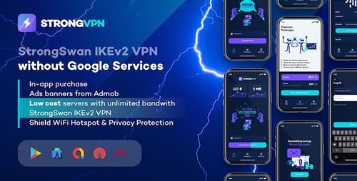 CodeCanyon - StrongVPN v1.3.0 - StrongSwan IKEv2 VPN stable & free VPN proxy for iOS - 32751375