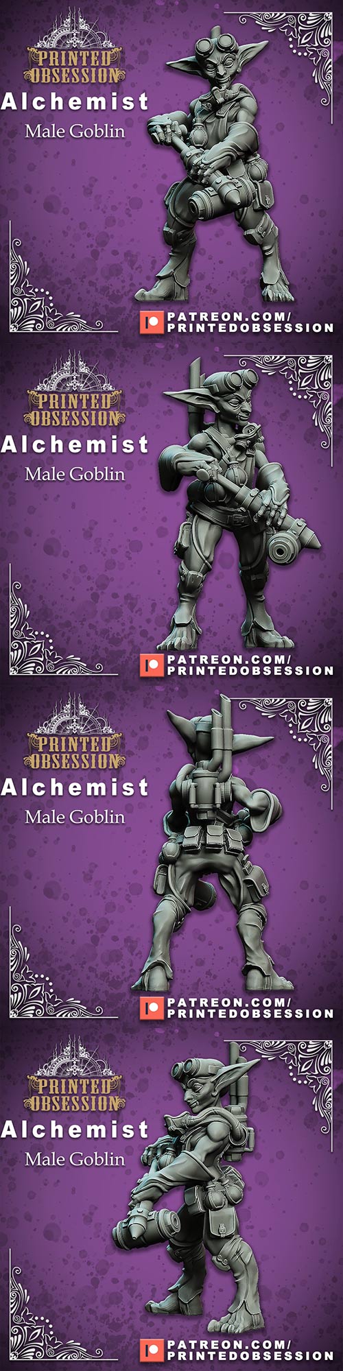 Alchemist - Male Goblin 3D Print