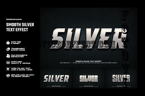 Smooth Silver text effect