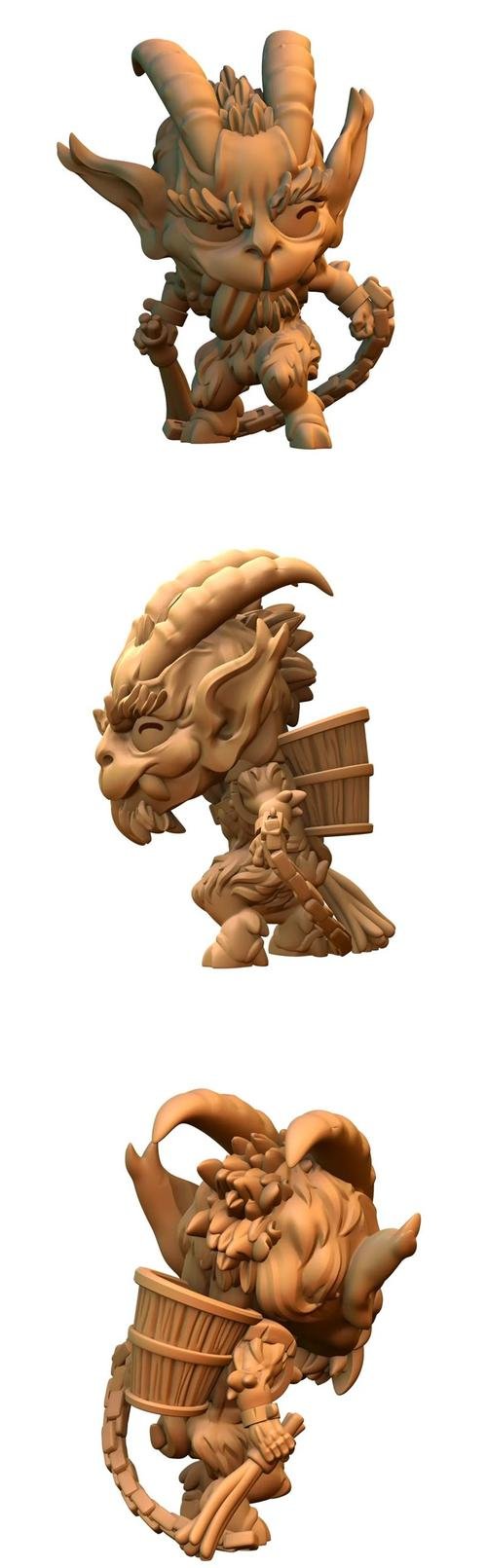 Krampus Chibi Miniature 3D Print