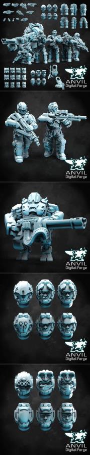 Anvil Digital Forge - Sci-Fi Drop Troopers 3D Print