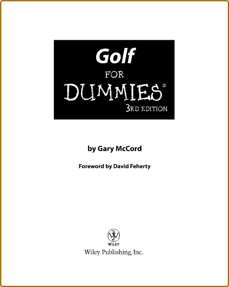 Golf For Dummies, 3rd Edition
