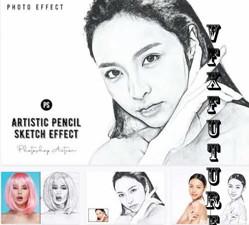 Artistic Pencil Sketch Photoshop Action - YC9CYRC