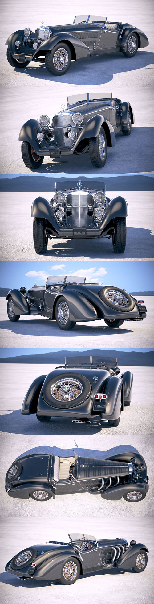 Mercedes-Benz SS Roadster 1930 3D Model