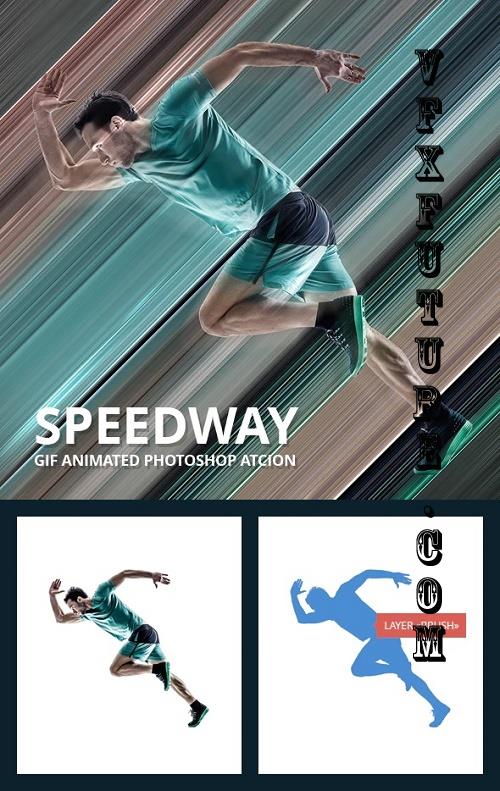 Speedway Gif Animated Photoshop Action - 19475304