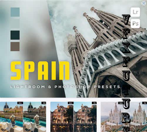 5 Spain Lightroom and Photoshop Presets - CUBMLTW