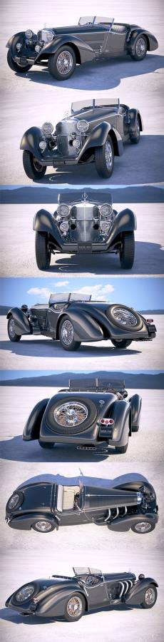 Mercedes-Benz SS Roadster 1930 3D Model
