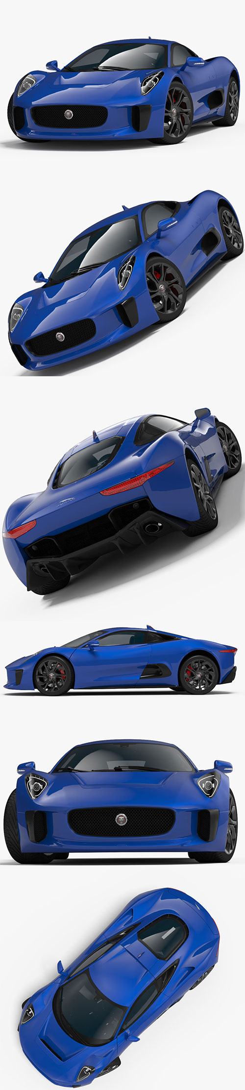 Jaguar C-X75 2014 3D Model