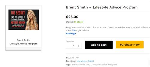 Brent Smith – Lifestyle Advice Program