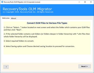 RecoveryTools OLM Migrator 9.0