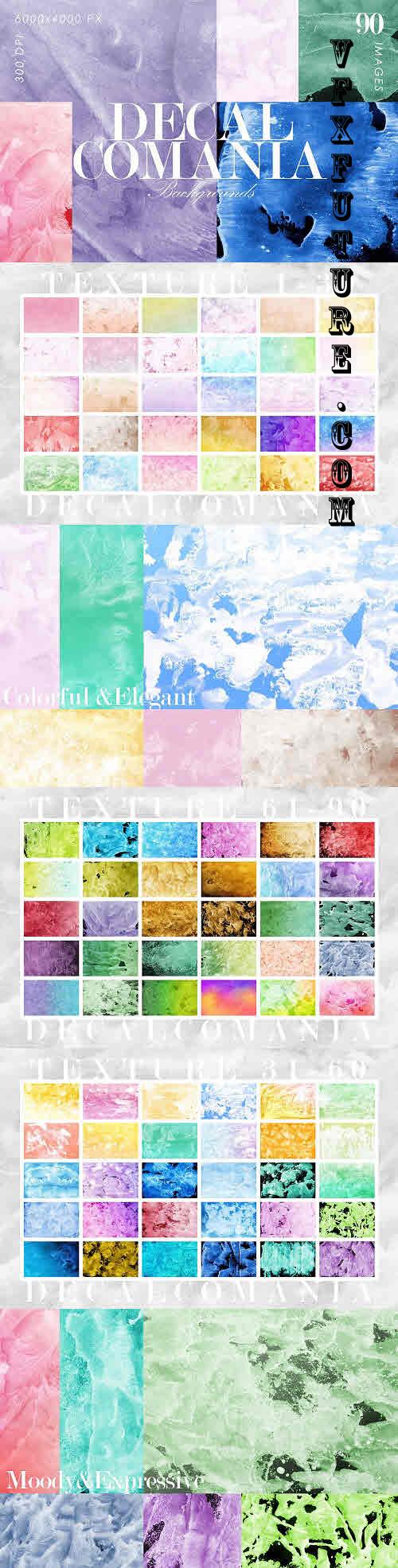Decalcomania Abstract Paint Textures - 7422035