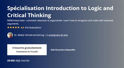 Coursera - Introduction to Logic and Critical Thinking Specialization